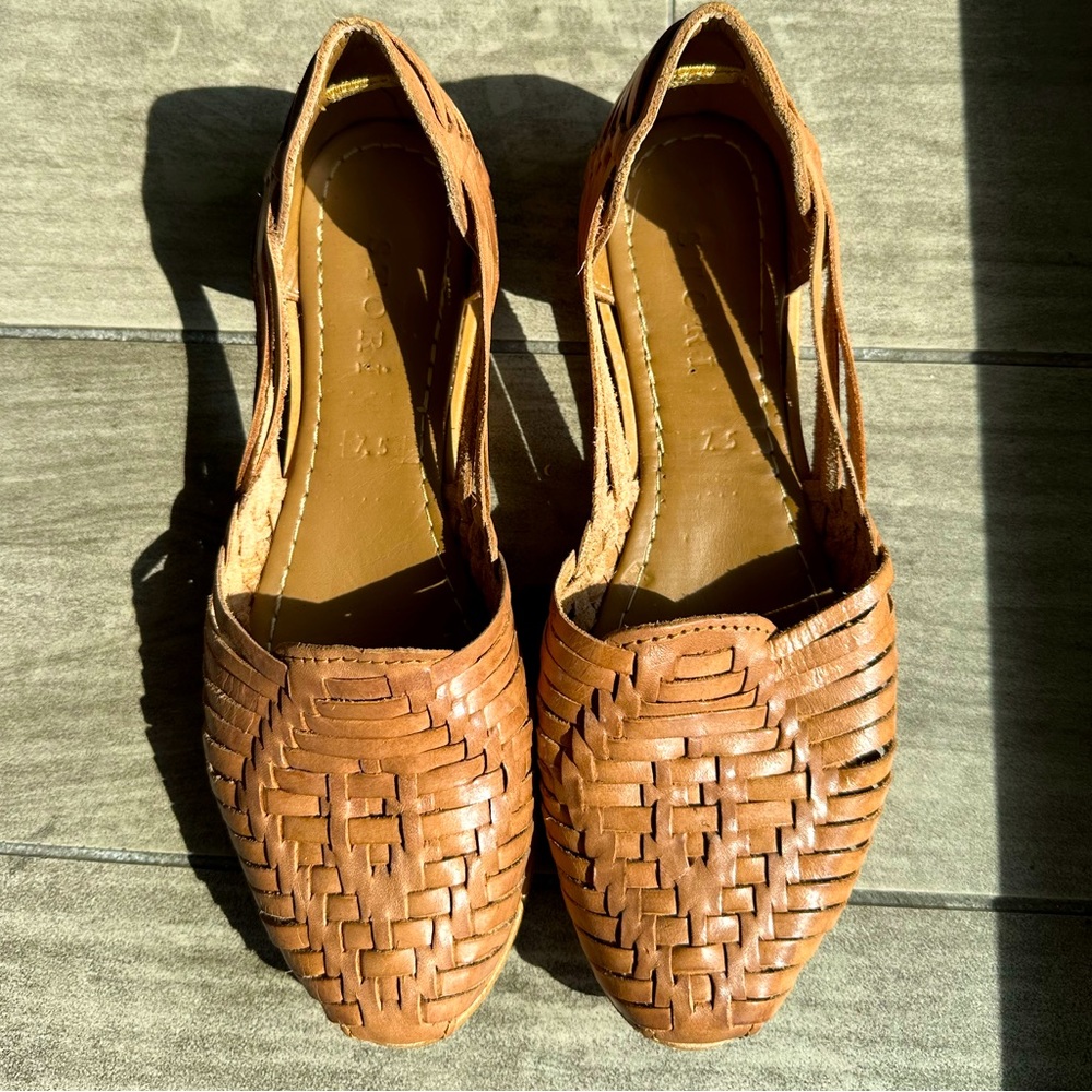 Stori leather Huarache braided sandals size 7.5